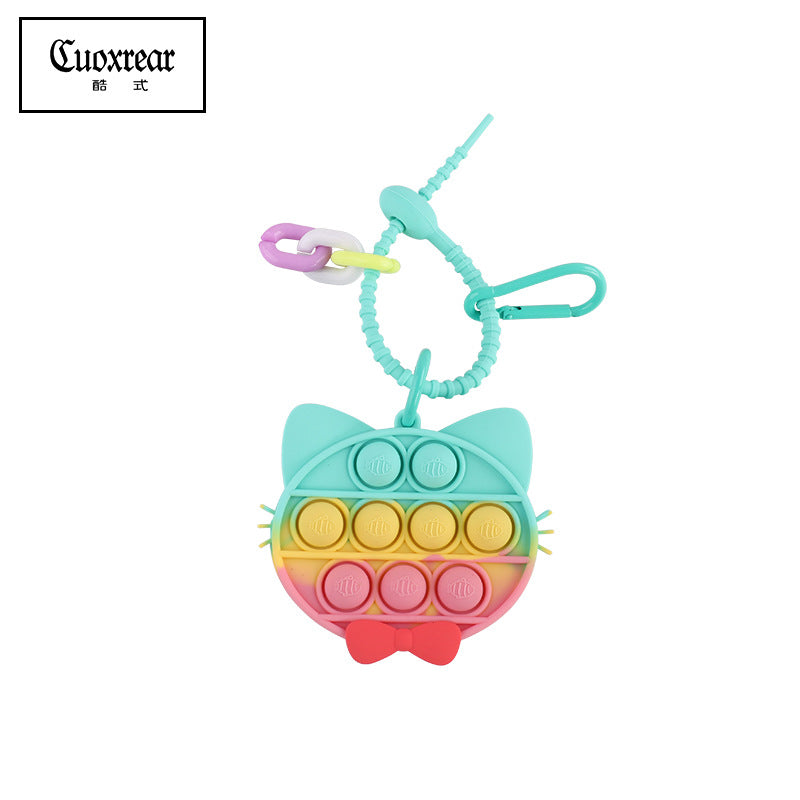 Wholesale Cute Unzipped Coin Purse Cartoon Silica gel Keychain